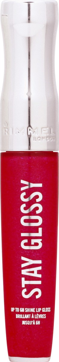 slide 10 of 11, COTY RIMMEL LONDON Rimmel Stay Glossy Lip Gloss - Non-Sticky and Lightweight Formula for Lip Color and Shine - 345 Pop Fizz Pink, .18oz, 0.18 oz