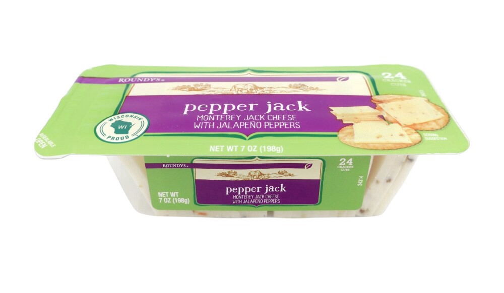 slide 3 of 4, Roundy's® Jalapeno Pepper Jack Cheese Cracker Cuts, 4 ct; 3 fl oz