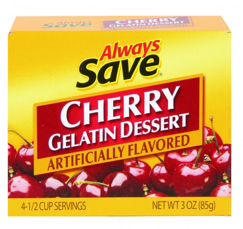 slide 1 of 1, Always Save Cherry Gelatin Dessert, 3 oz