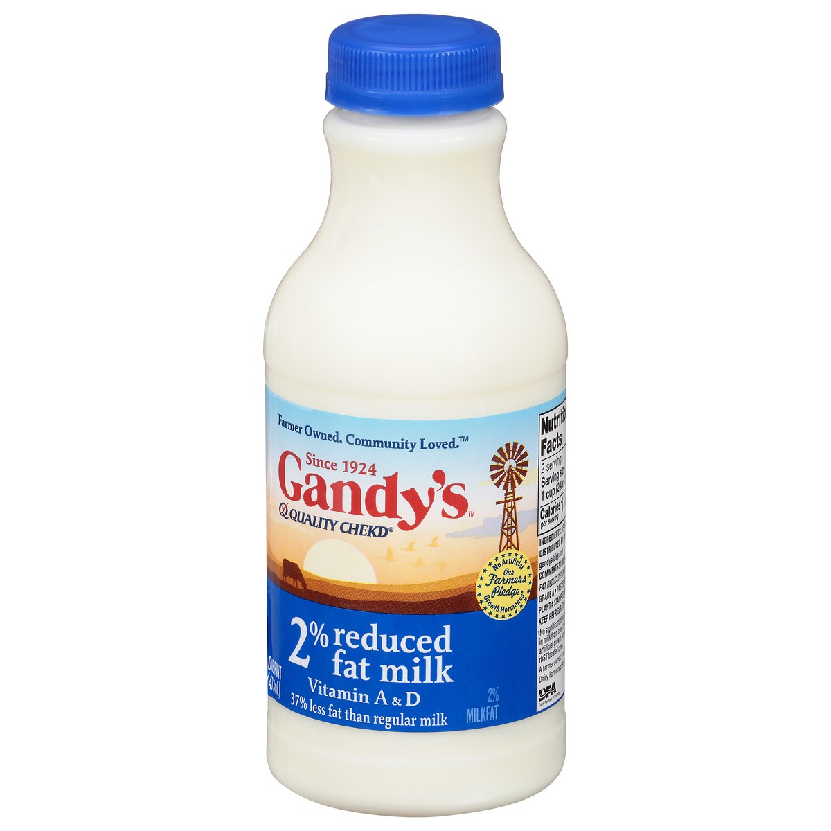 slide 4 of 9, Gandy's 2% Reduced Fat Milk 1 Pint, 1 pint