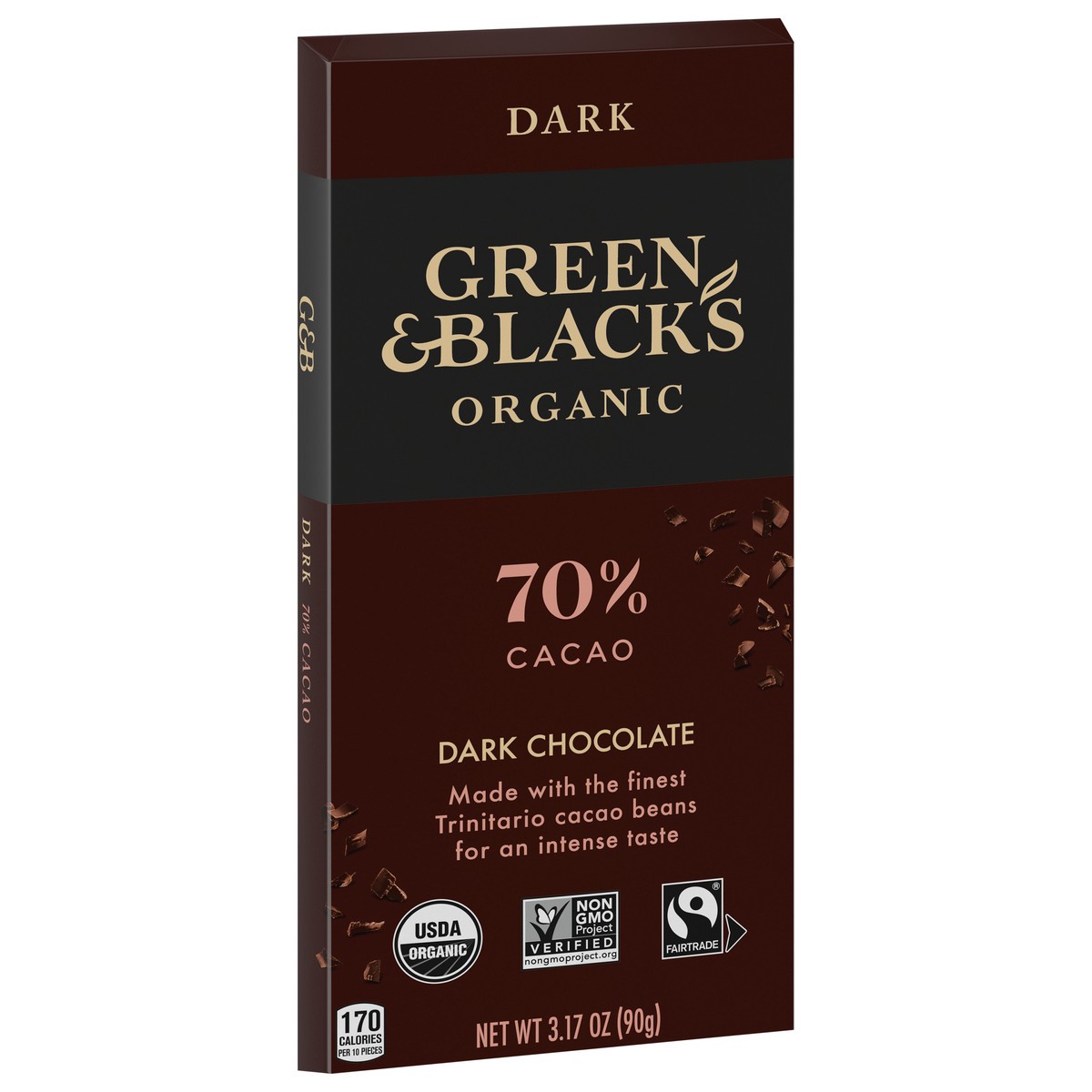 slide 7 of 9, Green Blacks Green & Black's Organic Dark Chocolate Bar, 70% Cacao, 3.17 oz, 3.17 oz