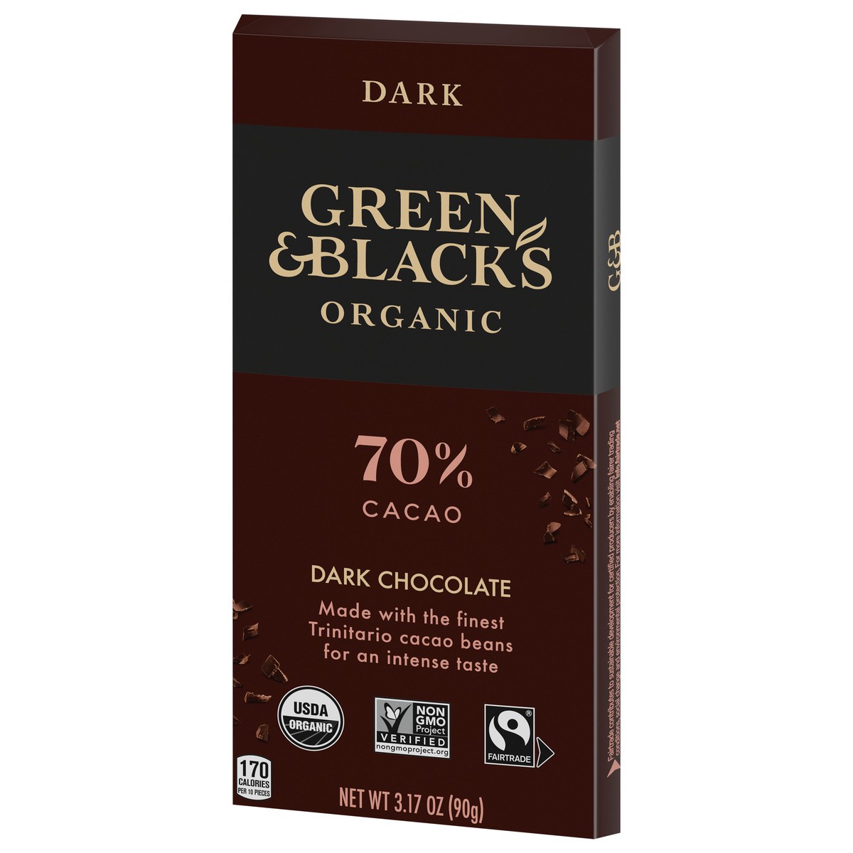 slide 3 of 9, Green Blacks Green & Black's Organic Dark Chocolate Bar, 70% Cacao, 3.17 oz, 3.17 oz