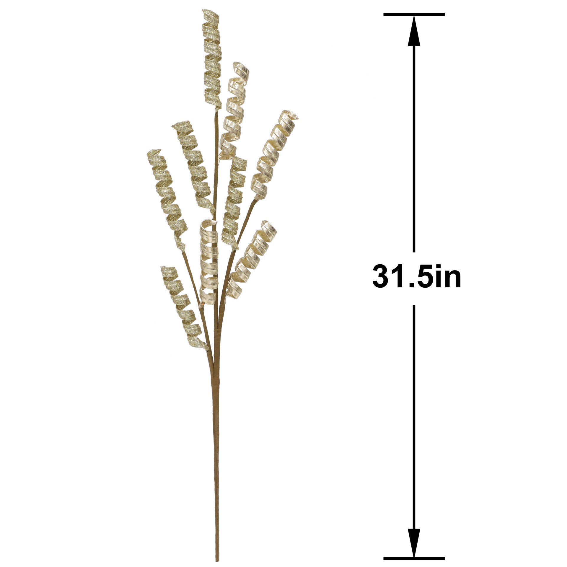 slide 3 of 3, 31.5" Champagne Glittered Swirl Stem By Ashland, 31.5 in