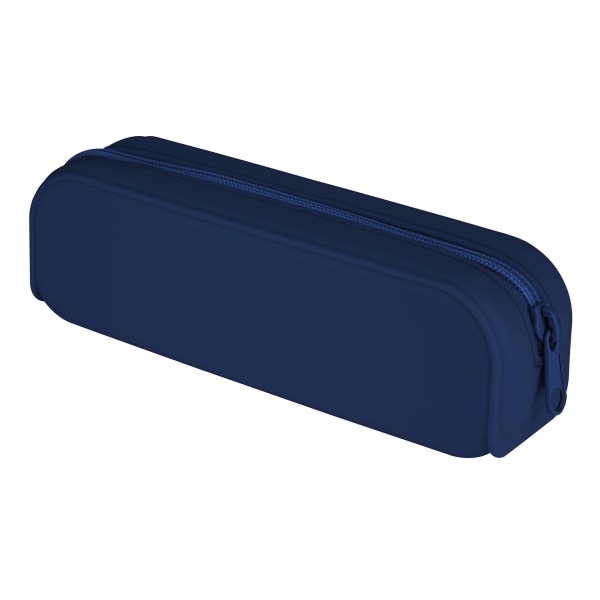 slide 1 of 1, Office Depot Brand Tubular Silicone Pencil Pouch, 8'' X 2'', Navy, 1 ct
