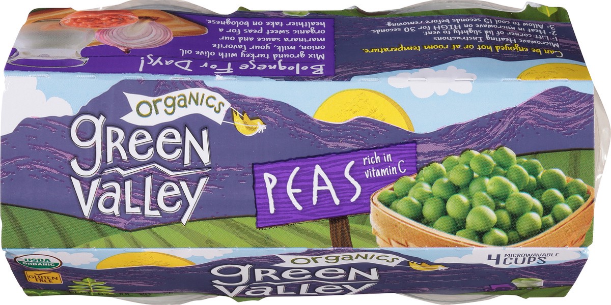 slide 9 of 10, Green Valley Organics Organics Peas, 4 oz Cups, 4-Pack, 4 ct