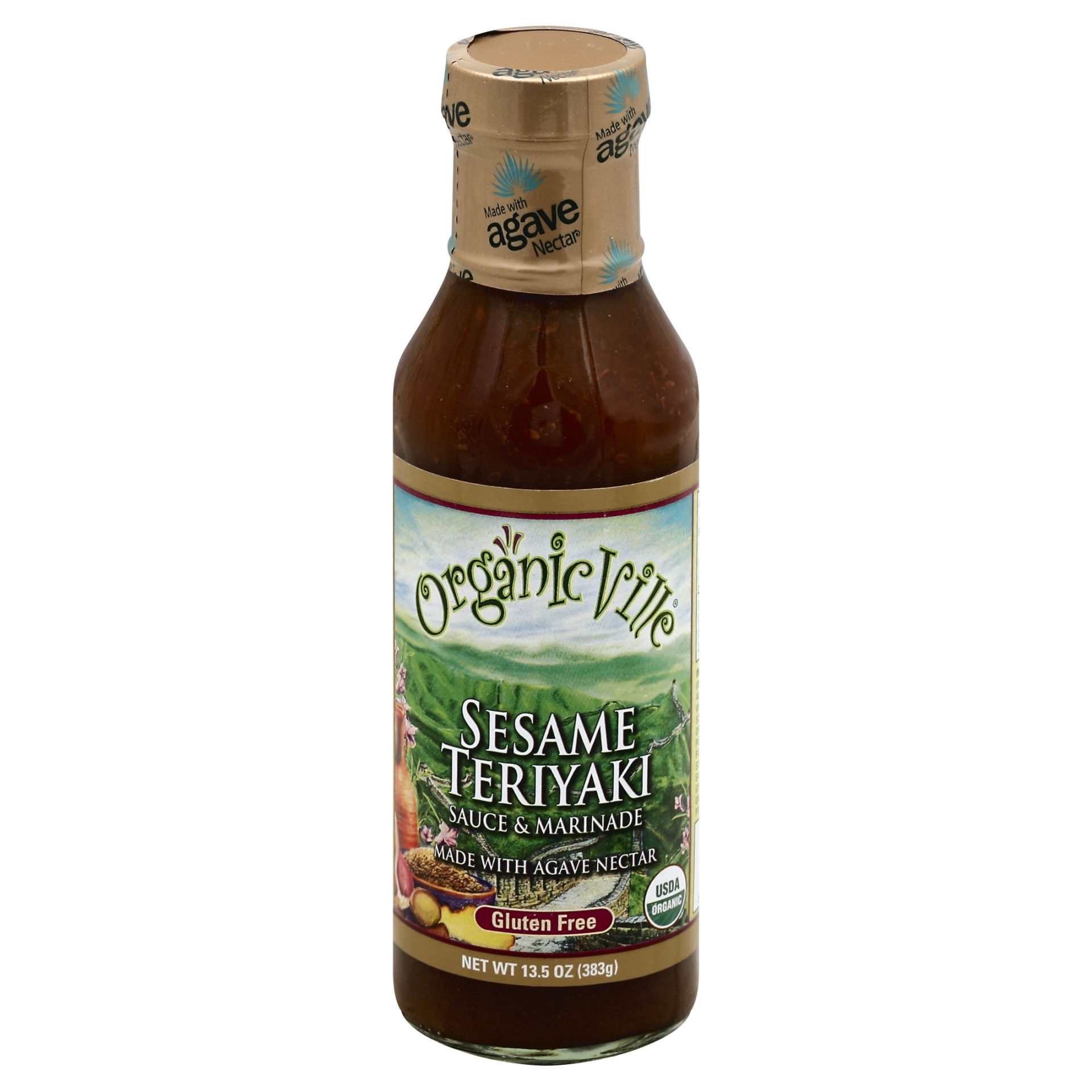 slide 1 of 2, Organicville Organic Sesame Teriyaki & Marinade Sauce, 13.5 oz