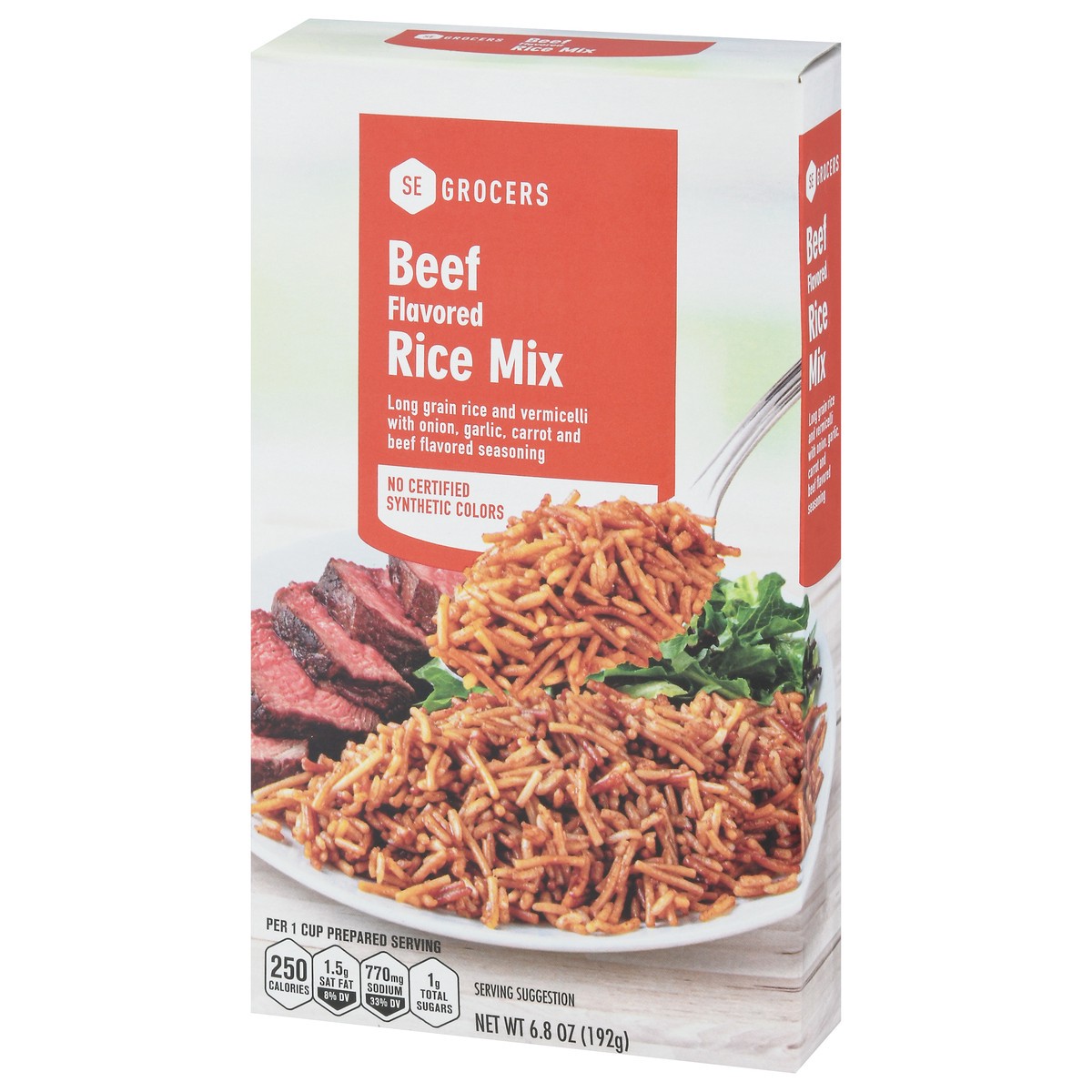 slide 4 of 11, Se Grocers Seasoned Rice Beef, 6.8 oz