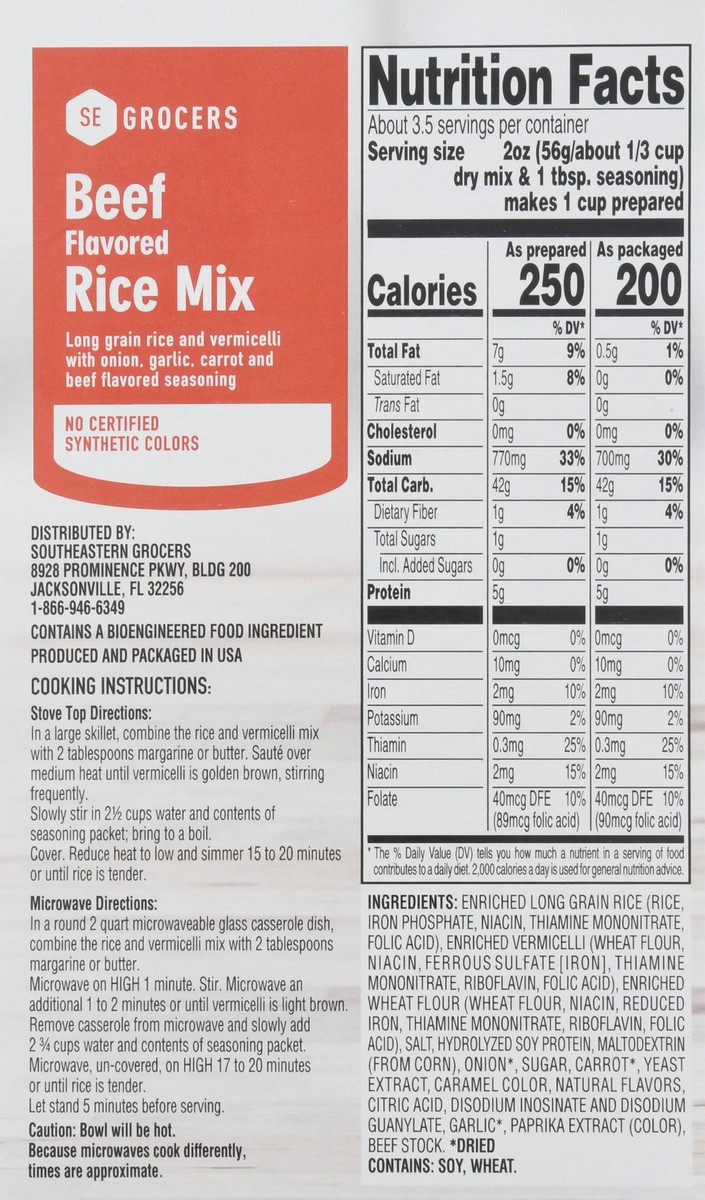 slide 9 of 11, Se Grocers Seasoned Rice Beef, 6.8 oz