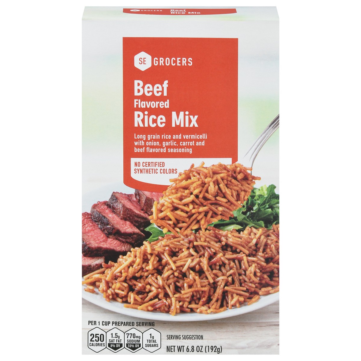 slide 5 of 11, Se Grocers Seasoned Rice Beef, 6.8 oz