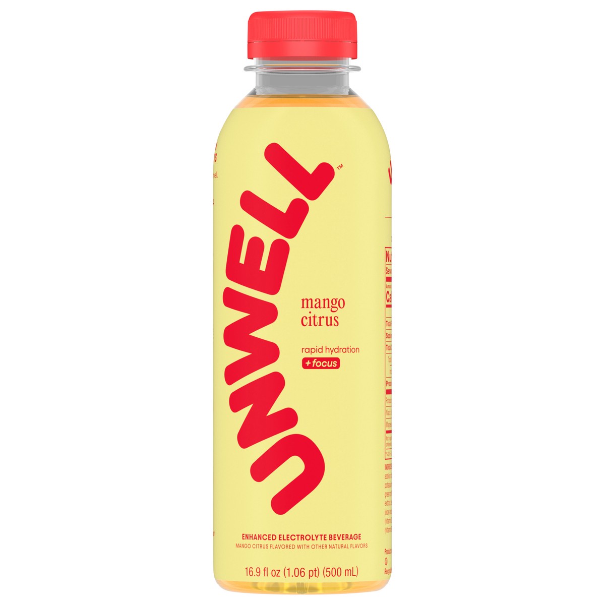 slide 1 of 7, Unwell Hydration Electrolyte Drink for Rapid Hydration + Focus – Mango Citrus, 16.9 fl oz