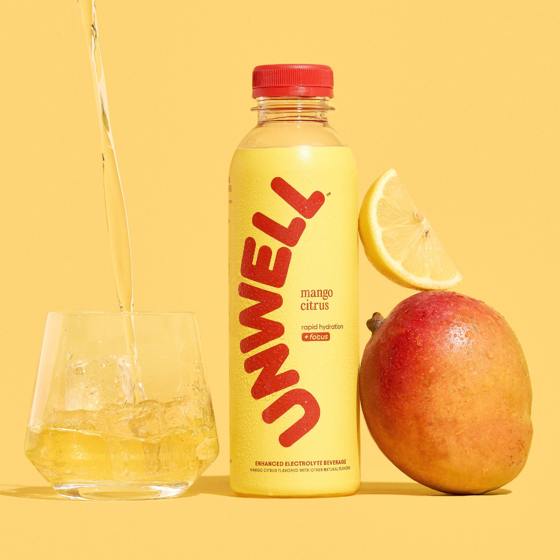 slide 5 of 7, Unwell Hydration Electrolyte Drink for Rapid Hydration + Focus – Mango Citrus, 16.9 fl oz