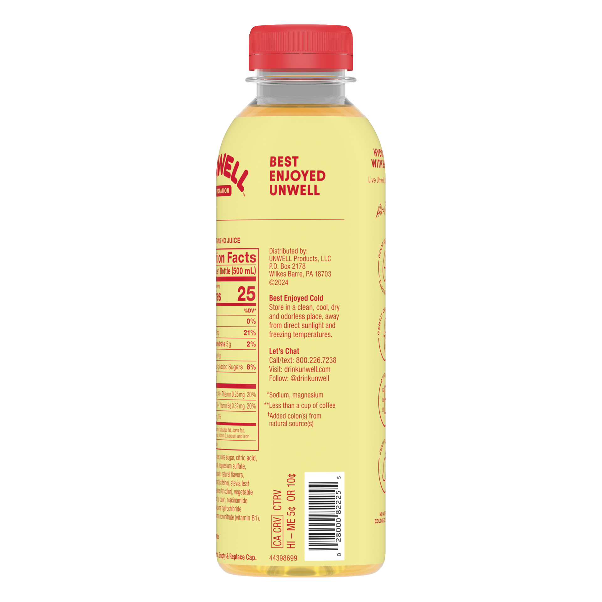 slide 4 of 7, Unwell Hydration Electrolyte Drink for Rapid Hydration + Focus – Mango Citrus, 16.9 fl oz