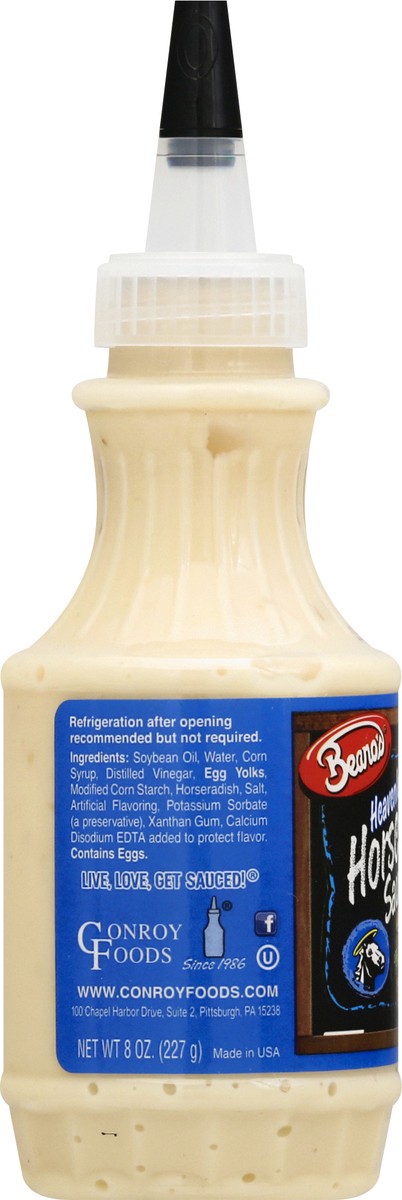 slide 5 of 12, Beano's® heavenly horse radish sauce, 8 fl oz / 8 oz