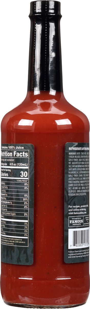 slide 2 of 14, Famous Dave's Devil's Spit Premium Hot Bloody Mary Mix 32 fl oz, 32 fl oz