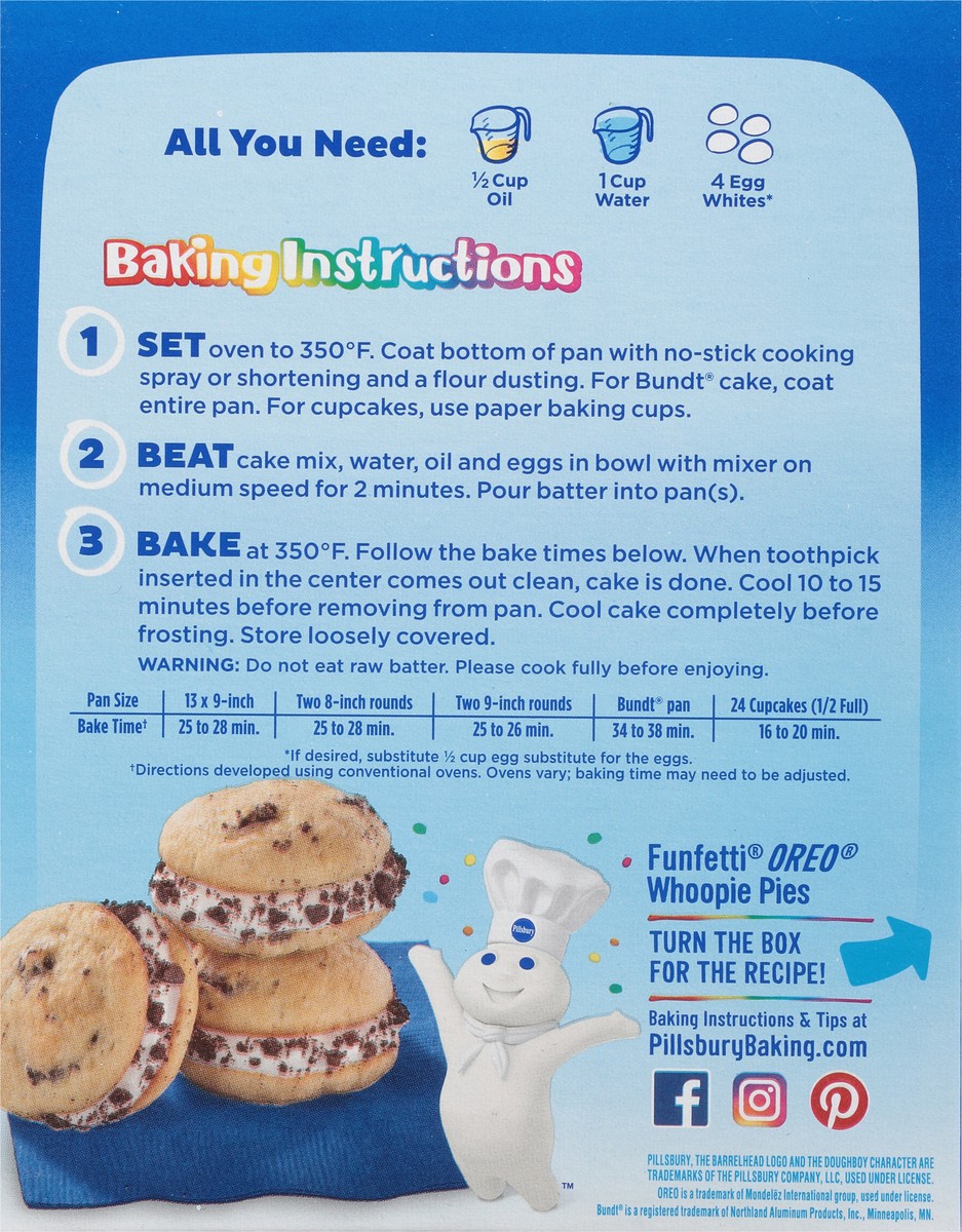 slide 2 of 9, Pillsbury Funfetti Premium Vanilla Cake Mix with Oreo Cookie Pieces 15.25 oz, 15.25 oz