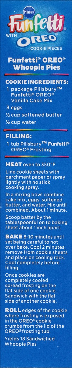 slide 7 of 9, Pillsbury Funfetti Premium Vanilla Cake Mix with Oreo Cookie Pieces 15.25 oz, 15.25 oz