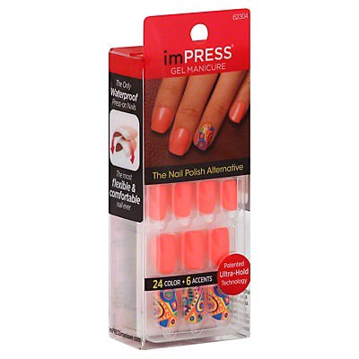 slide 1 of 4, imPRESS Gel Manicure Press On Nails, 30 ct