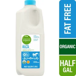 Simple Truth Organic Skim Fat Free Milk - 1/2 gal