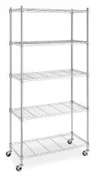 Whitmor Supreme 5-Tier Cart - Chrome