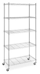 Whitmor Supreme 5-Tier Cart - Chrome