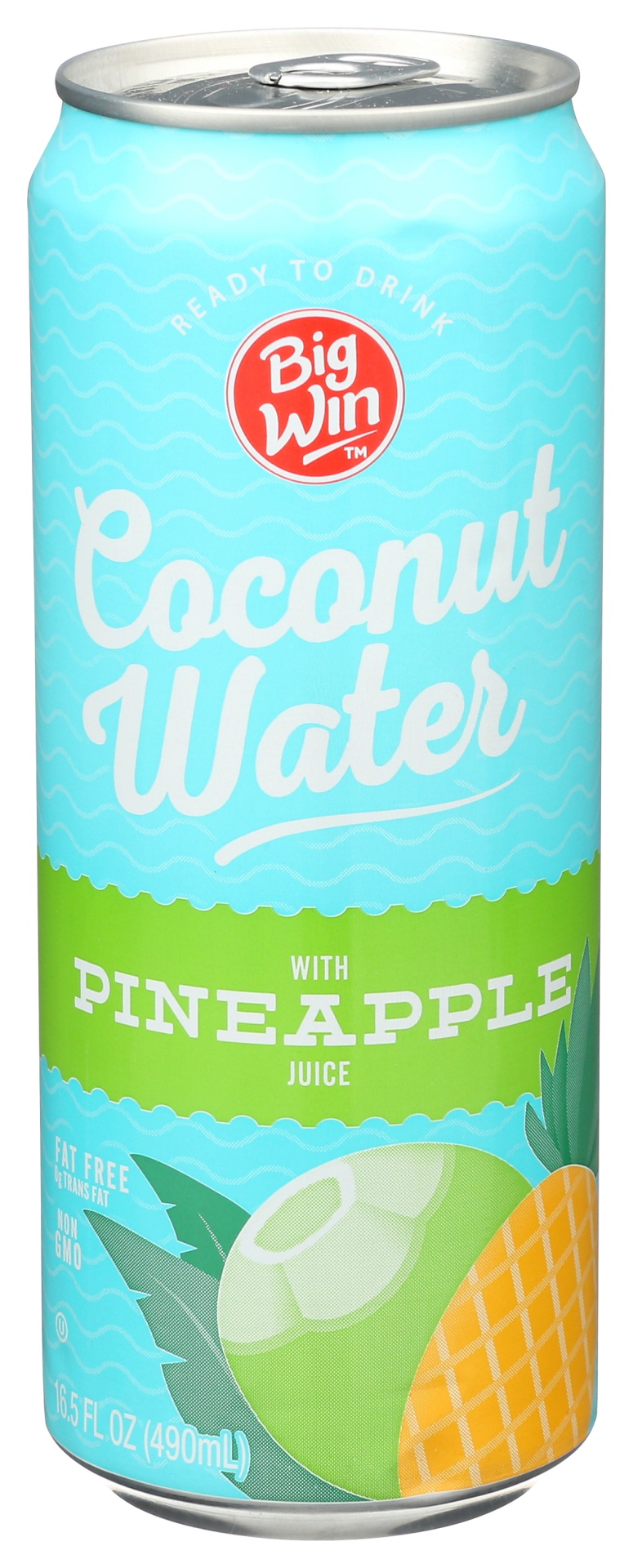 slide 1 of 1, Big Win Coconut Water with Pineapple, 16.5 oz