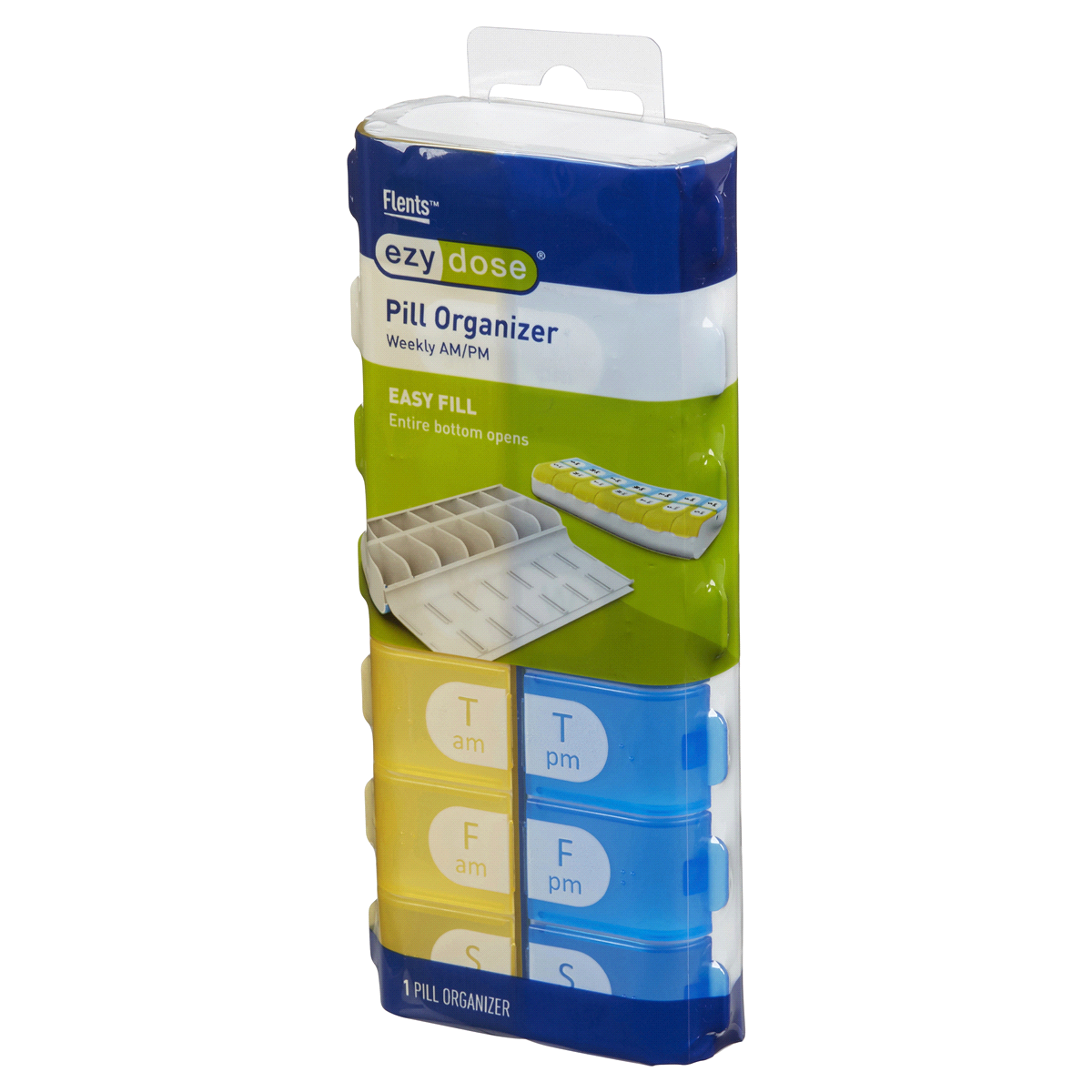 slide 3 of 3, Flents AM/PM Easy Fill Pill Organizer, 1 ct