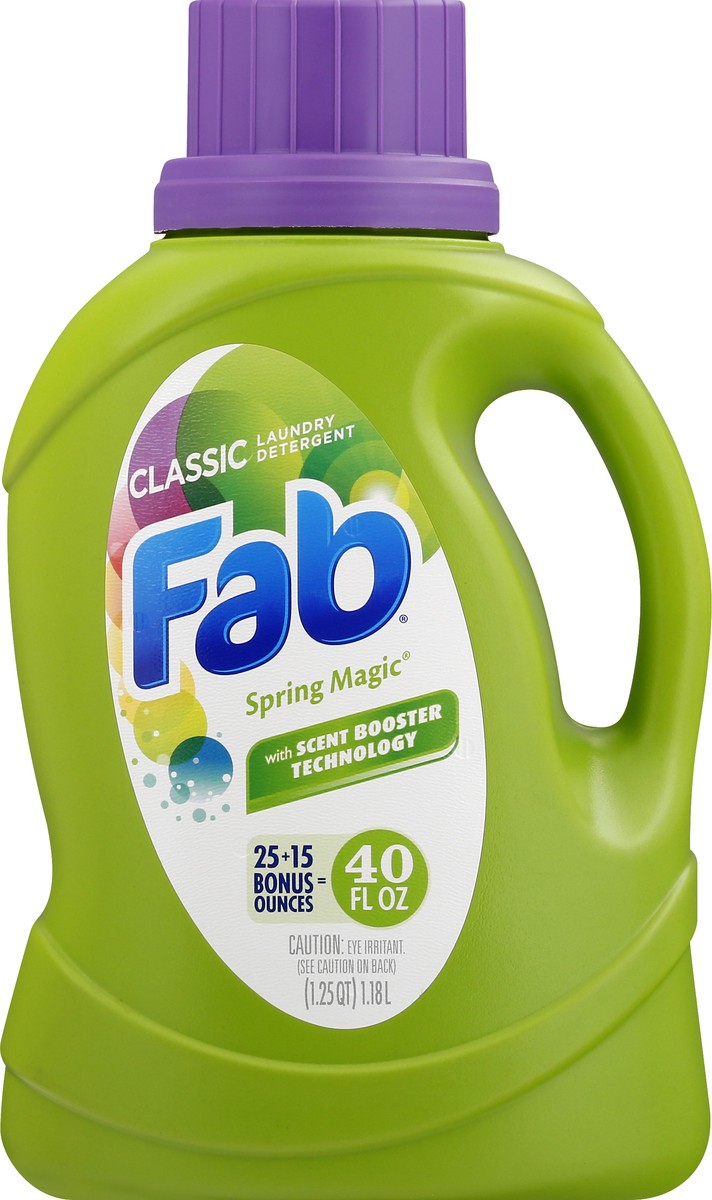 slide 5 of 11, fab Classic Spring Magic Laundry Detergent 40 oz, 40 oz