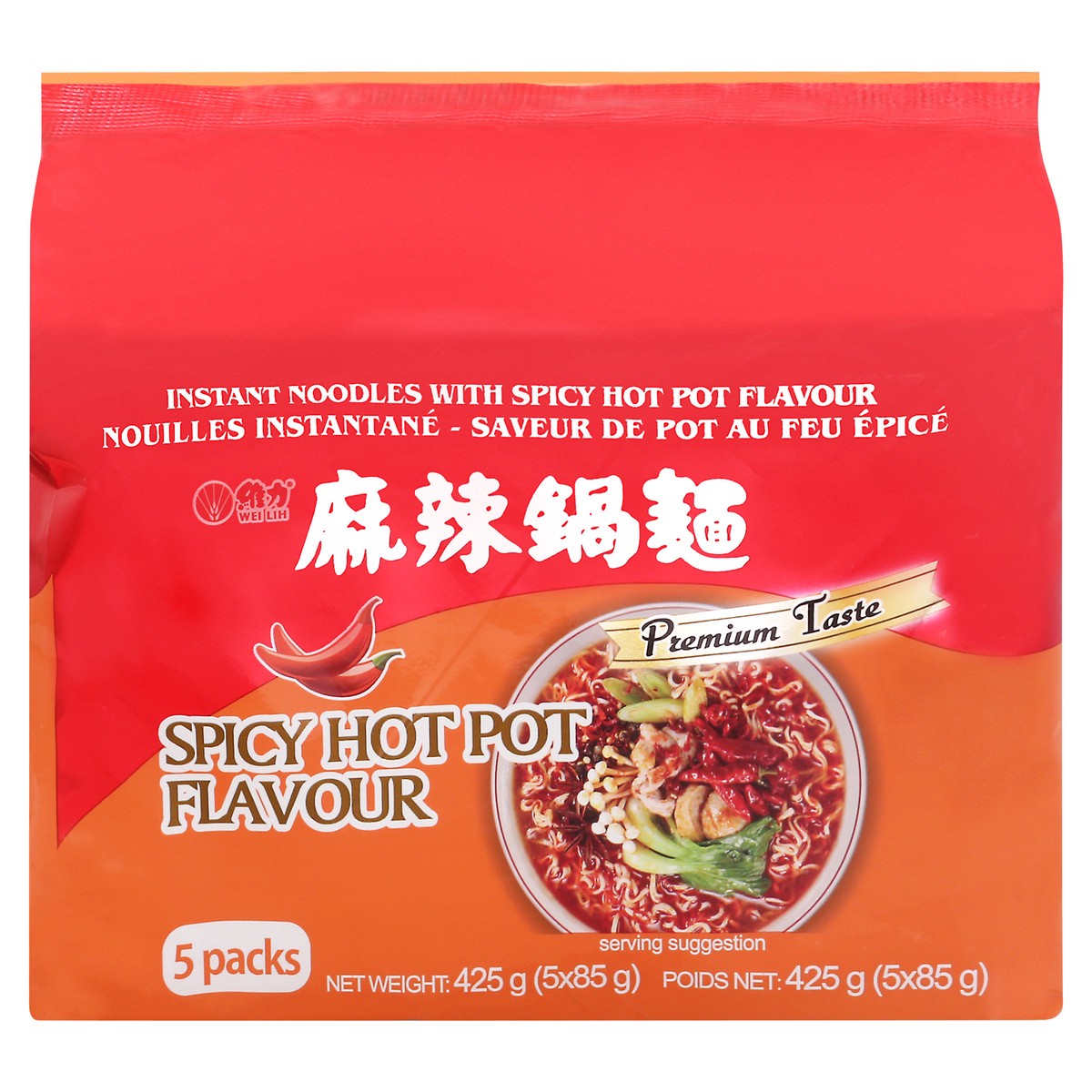 slide 1 of 14, Wei Lih Noodle Spicy Hot Pot - 14.99 Oz,