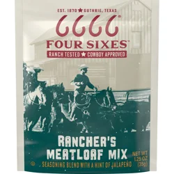 Four Sixes Ranchers Meatloaf Mix Seasoning Blend 1.25 oz