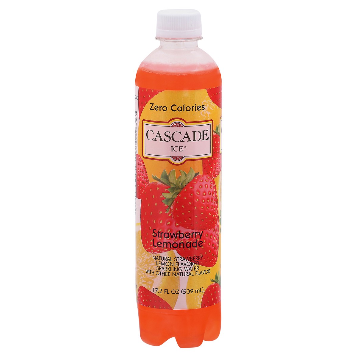 slide 1 of 9, Cascade Ice Strawberry Lemonade Sparkling Water 17.2 fl oz Bottle, 17.2 fl oz