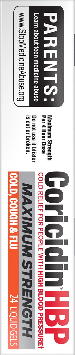 slide 7 of 8, CORICIDIN Max Strength Liquid Gels, 24 ct