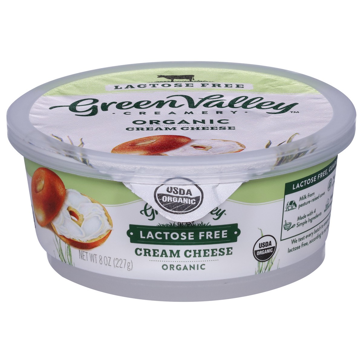 slide 1 of 9, Green Valley Creamery Lactose Free Organic Cream Cheese 8 oz, 8 oz