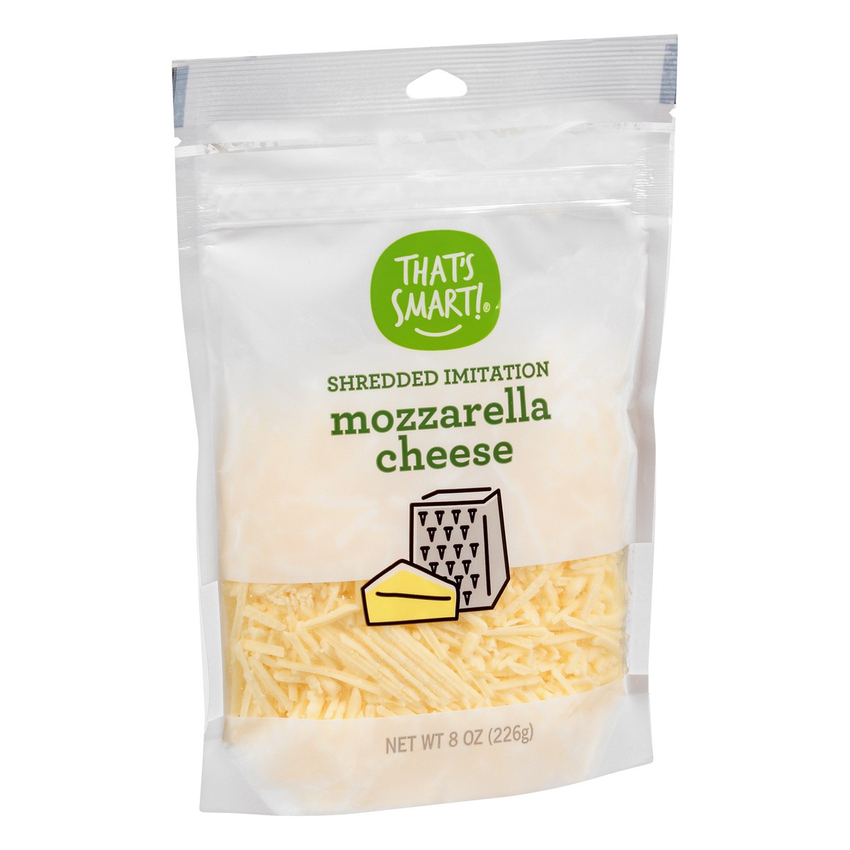 slide 4 of 9, That's Smart! Shredded Imitation Mozzarella Cheese 8 oz, 8 oz