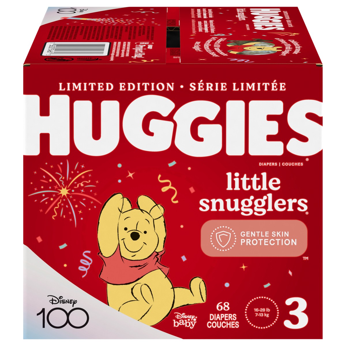 slide 2 of 9, Huggies Little Snugglers Baby Diapers, Size 3 (16-28 lbs), 68 Ct, 68 ct