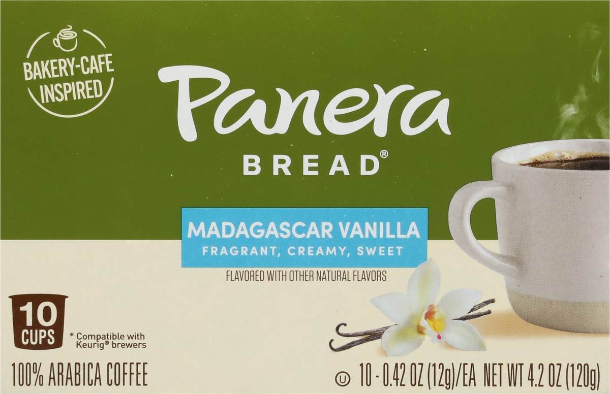 slide 8 of 9, Panera Bread 100% Arabica Madagascar Vanilla Coffee 10 - 0.42 oz Cups, 10 ct