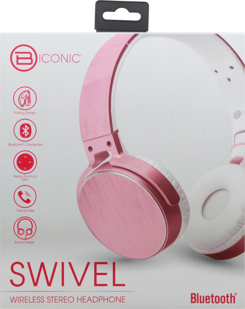 slide 3 of 11, B Iconic Swivel Wireless Bluetooth Stereo Headphone 1 ea, 1 ct