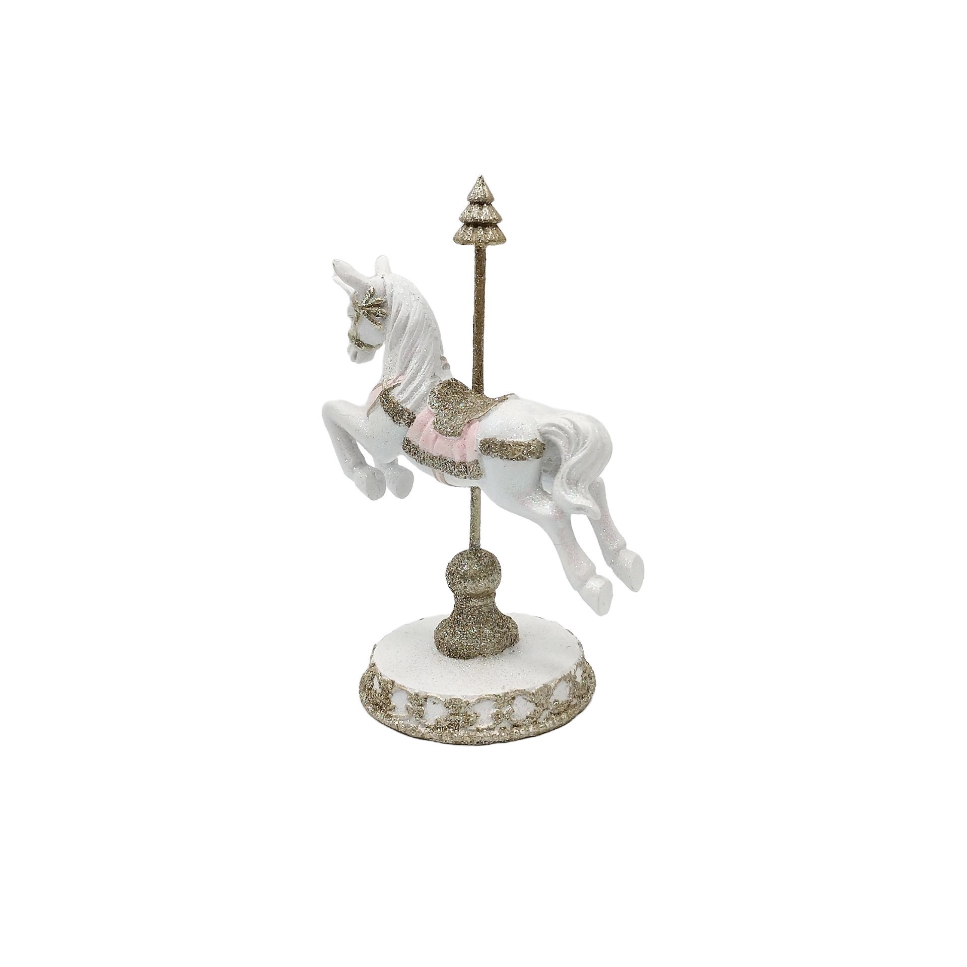 slide 2 of 3, 7.75" White & Gold Carousel Unicorn Tabletop Decor By Ashland, 5.3 in x 4 in x 7.85 in