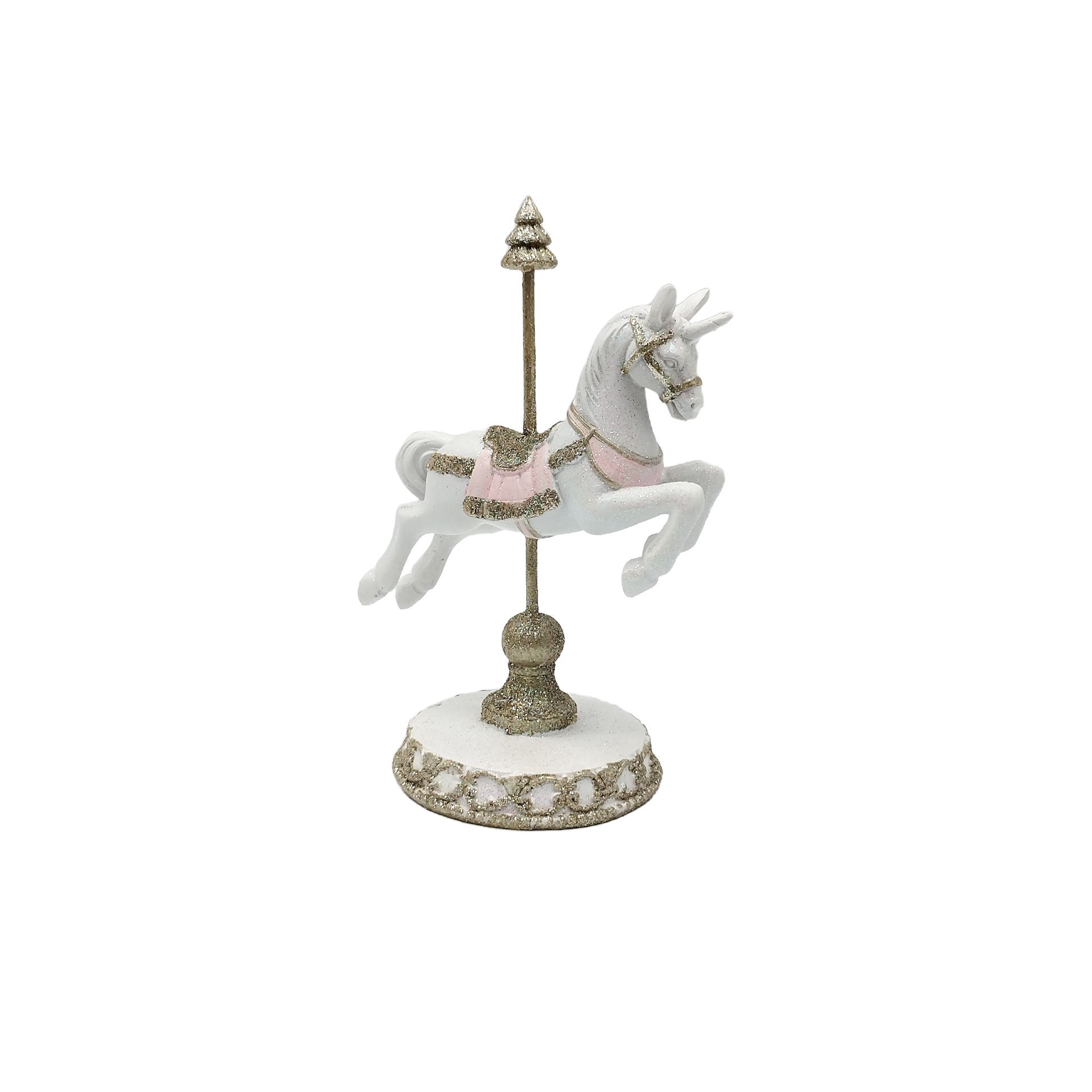 slide 3 of 3, 7.75" White & Gold Carousel Unicorn Tabletop Decor By Ashland, 5.3 in x 4 in x 7.85 in