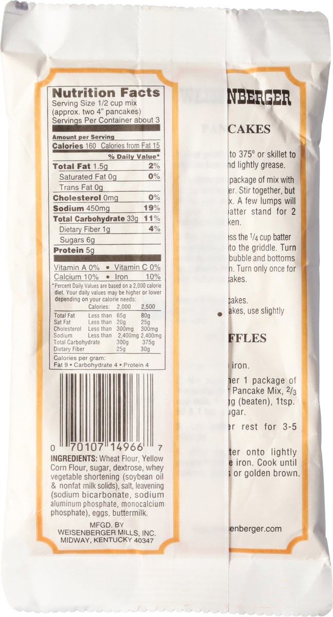 slide 4 of 13, Weisenberger Pancake Mix 5.5 oz, 5.5 oz