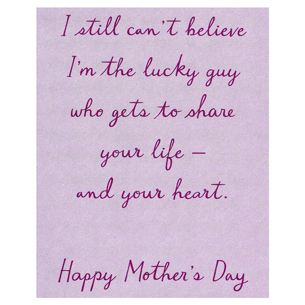 slide 4 of 17, American Greetings Mother's Day Card for Wife (Lucky Guy), 1 ct