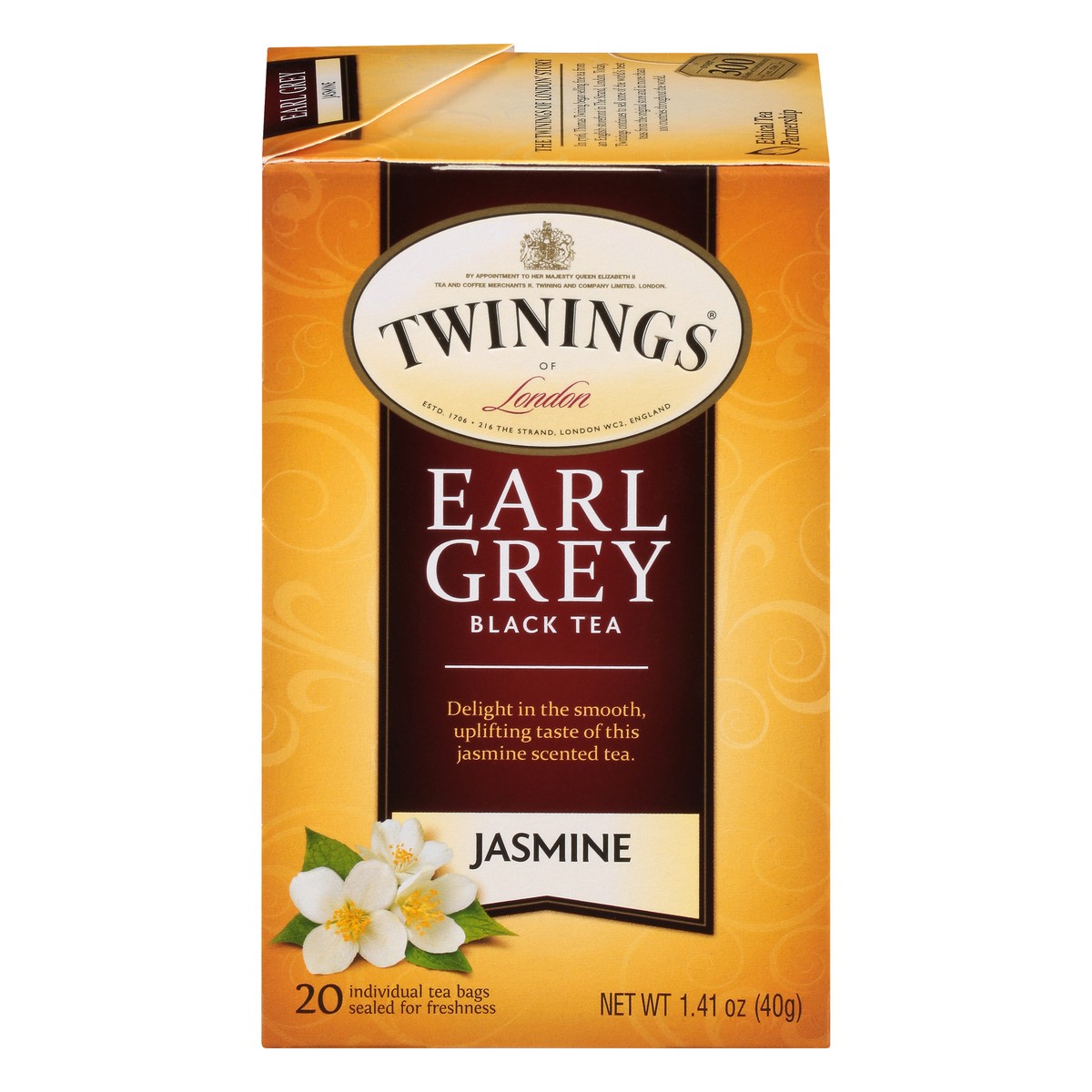 slide 1 of 9, Twinings Earl Grey Tea Bags Jasmine Black Tea 20 ea, 