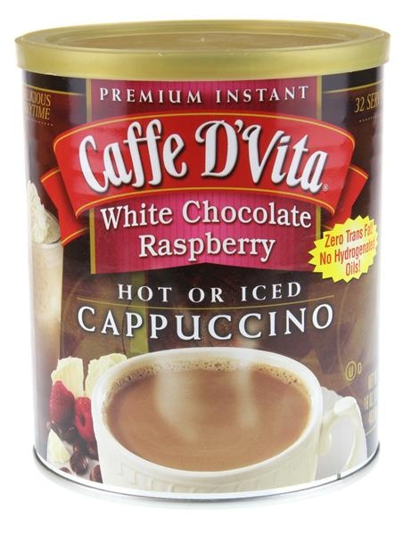 slide 1 of 1, Caffe D'Vita White Chocolate Raspberry Instant Cappuccino, 16 oz