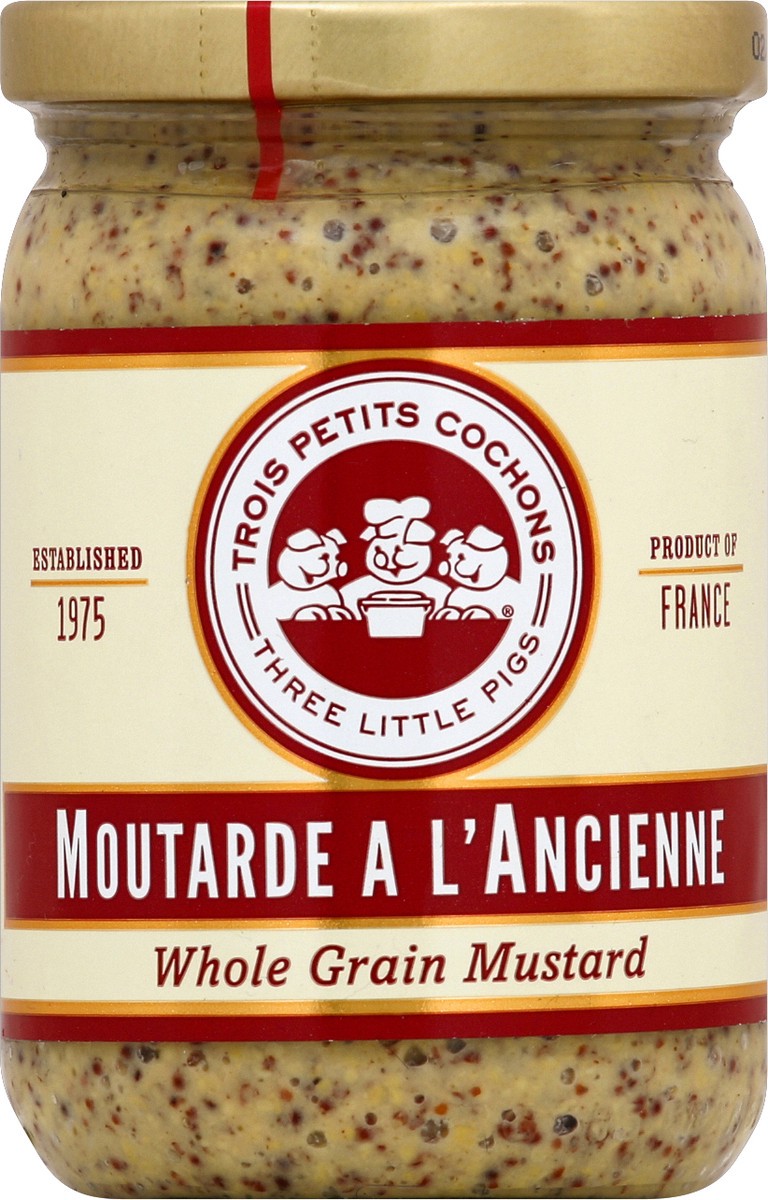 slide 2 of 2, Three Little Pigs Traditional Whole Grain Mustard 7 oz, 7 oz