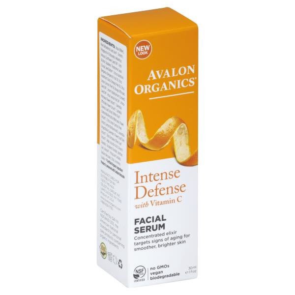 slide 1 of 1, Avalon Organics Intense Defense with Vitamin C Facial Serum, 1 fl oz
