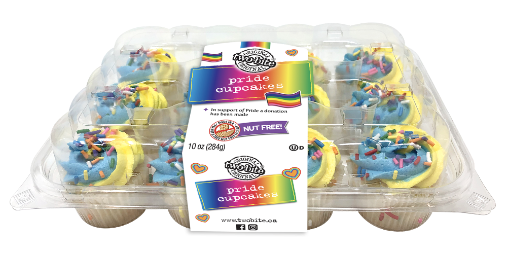 slide 1 of 1, Two-Bite Nut Free Pride Cupcakes, 10 oz