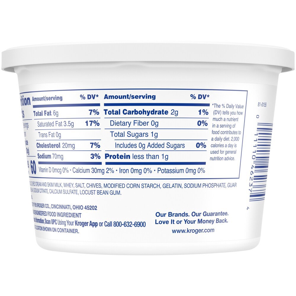 slide 4 of 5, Kroger Sour Cream With Chives, 16 oz