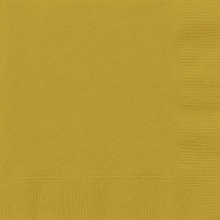 slide 1 of 1, Unique Industries Gold Beverage Napkins, 20 Count, 1 ct