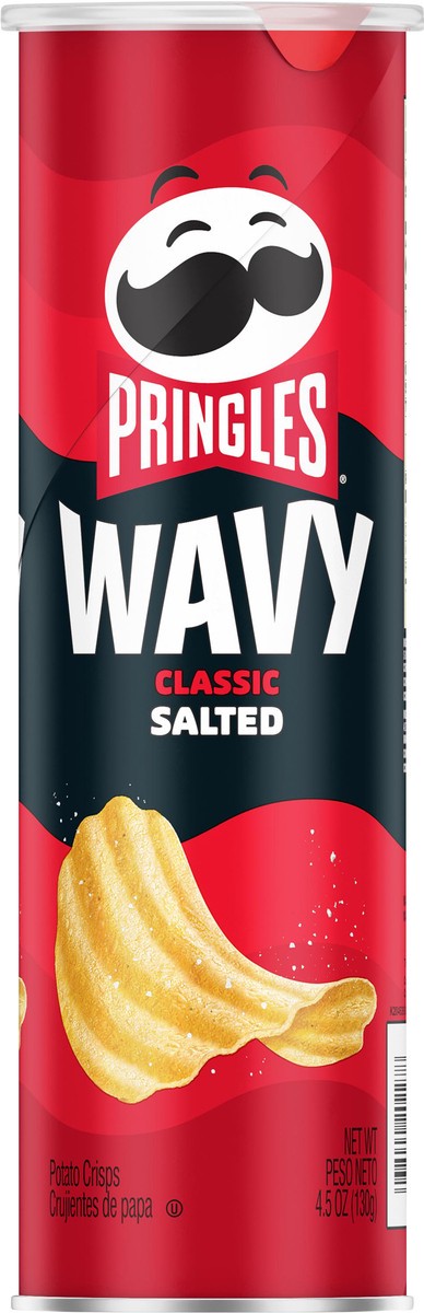 slide 3 of 3, Pringles Wavy Pringles Potato Crisps Chips, Classic Salted, 4.5 oz, 4.5 oz