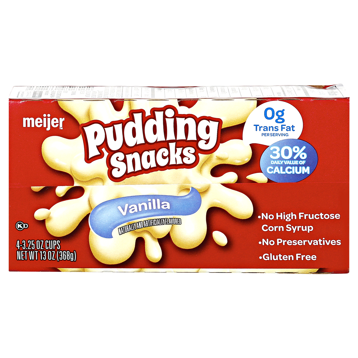 slide 3 of 6, Meijer Vanilla Pudding Snacks, 4 ct