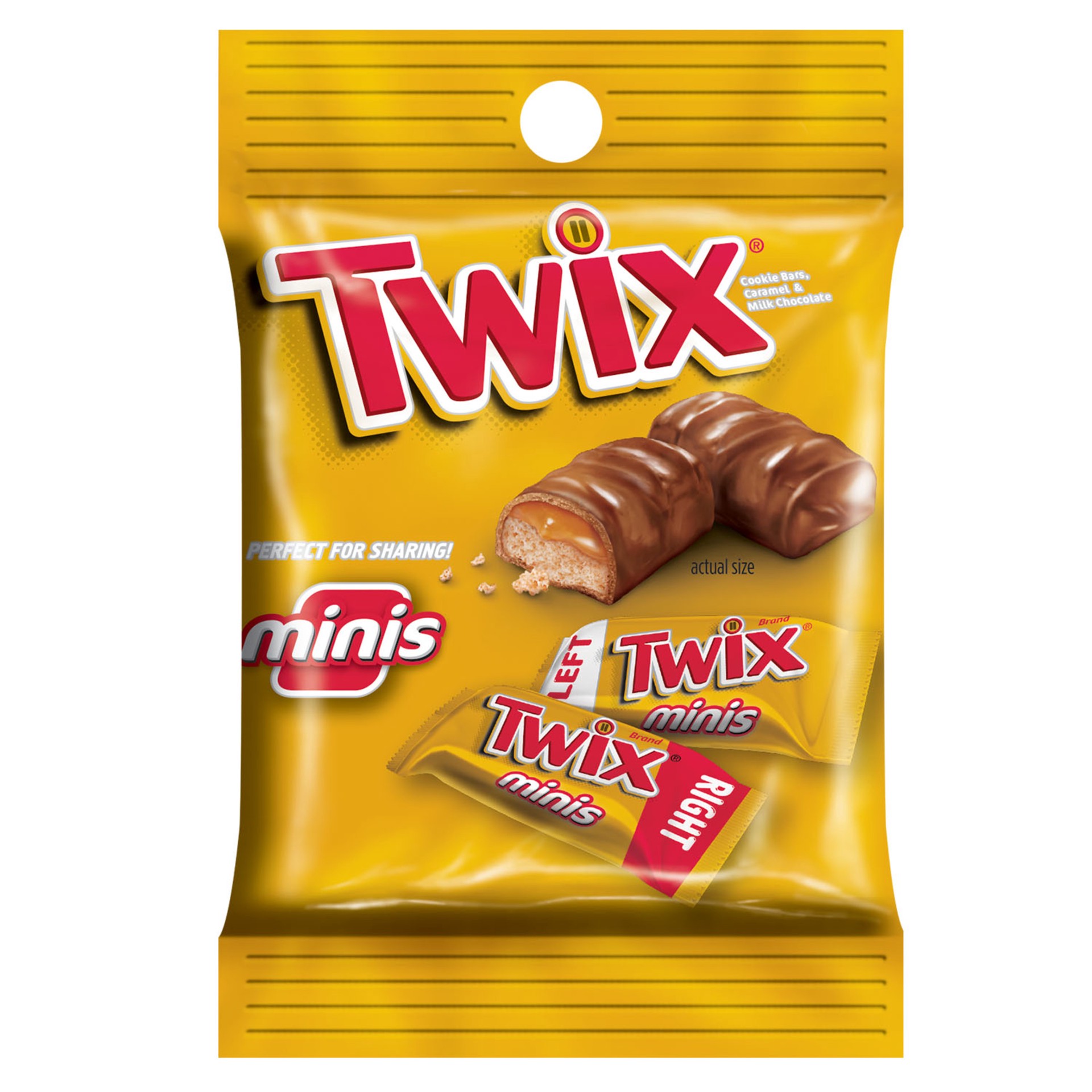 slide 1 of 3, TWIX Caramel Minis Size Chocolate Cookie Candy Bars, 2.83 oz. Pack, 2.83 oz